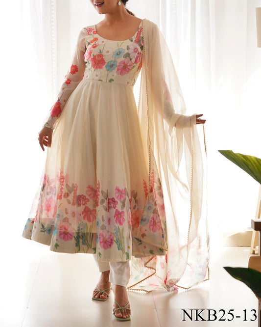 Floral Anarkali Set